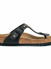 infradito birkenstock gizeh custom con borchie color oro