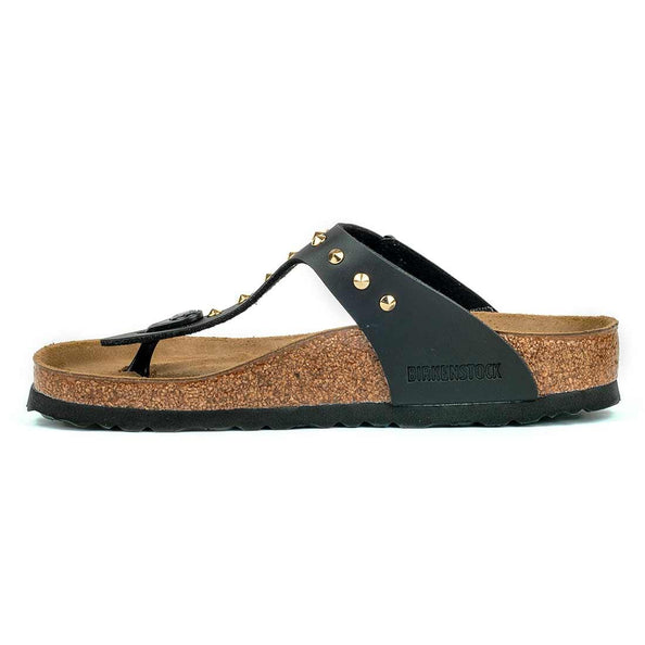 infradito birkenstock gizeh nere personalizzate con borchie color oro