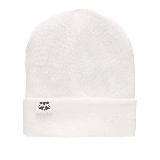 berretto bianco con risvolto morbido caldo unisex