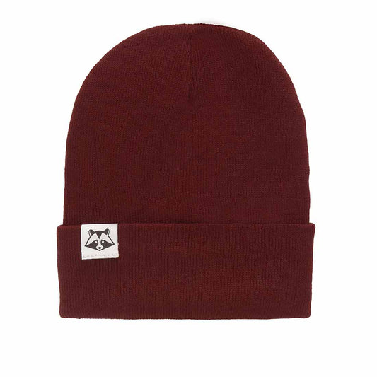 berretto bordeaux con risvolto morbido e caldo unisex