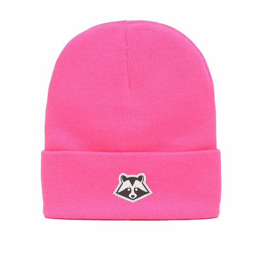 berretto rosa fluo con risvolto morbido caldo per donna