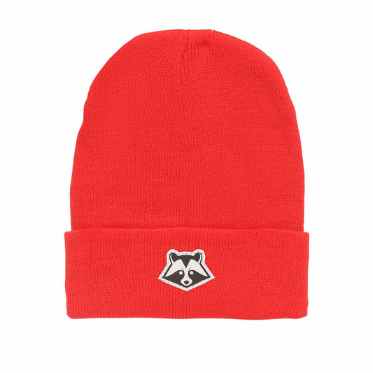 berretto rosso con risvolto morbido caldo unisex