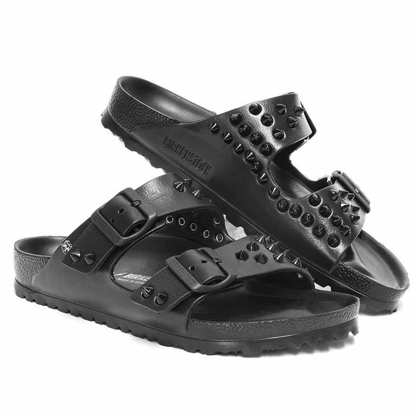 birkenstock arizona eva borchiate nere lucide
