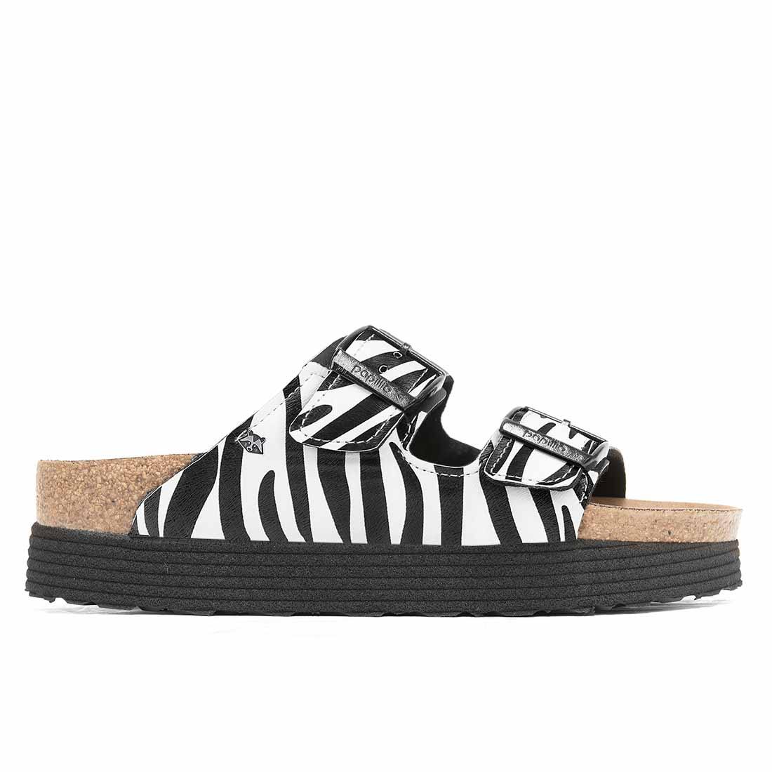 birkenstock arizona suola platform zebrate