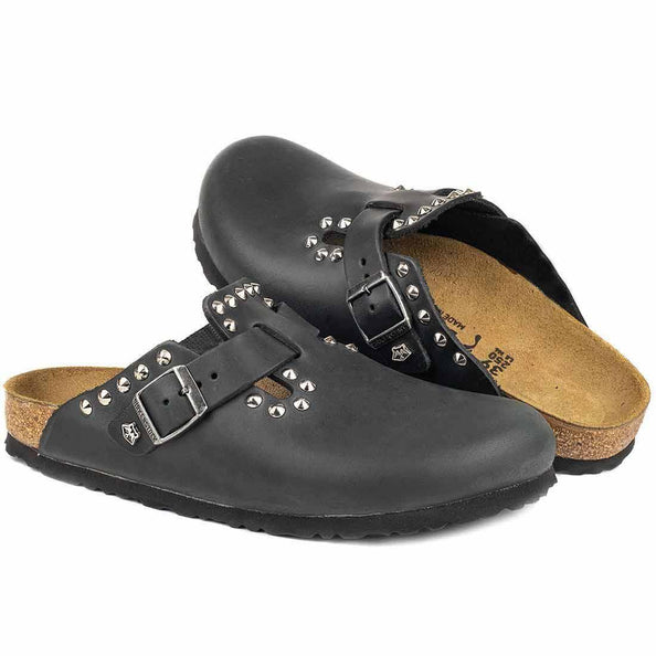 Birkenstock Boston nere con borchie
