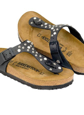 birkenstock gizeh personalizzate con perle e borchie argento