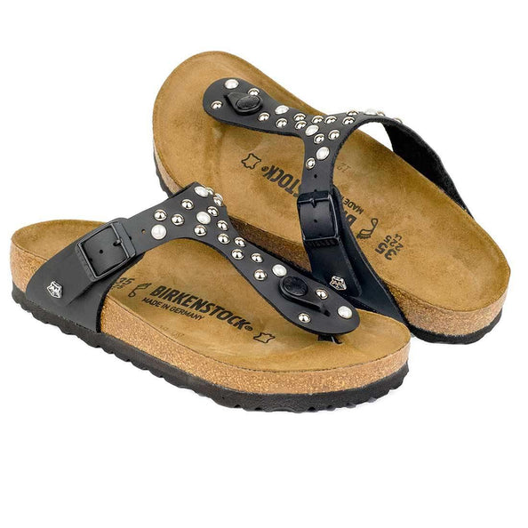 birkenstock gizeh personalizzate con perle e borchie argento