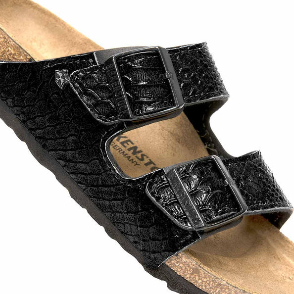 ciabatte birkenstock personalizzate con pitone nero