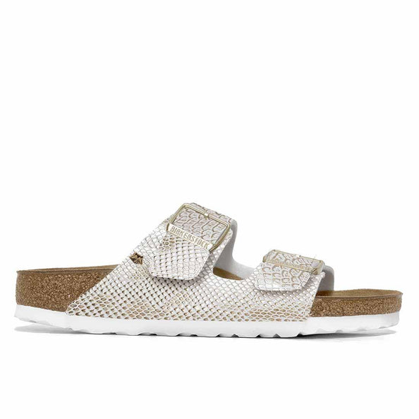 ciabatte birkenstock con pitone oro