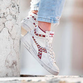diadora game high rosse borchiate argento a cono
