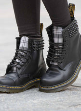 dottor martens tartan grigio