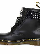 dr martens 1460 personalizzate color tartan scozzese grigio