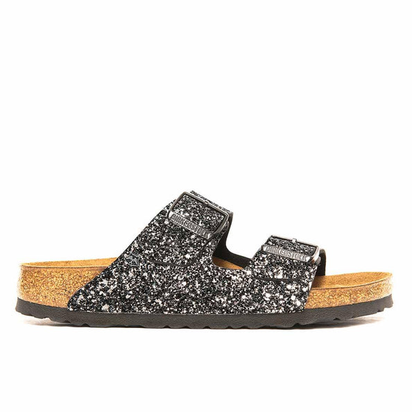 sandali birkenstock arizona con brillantini neri 
