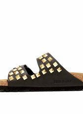 sandali da mare con borchie oro